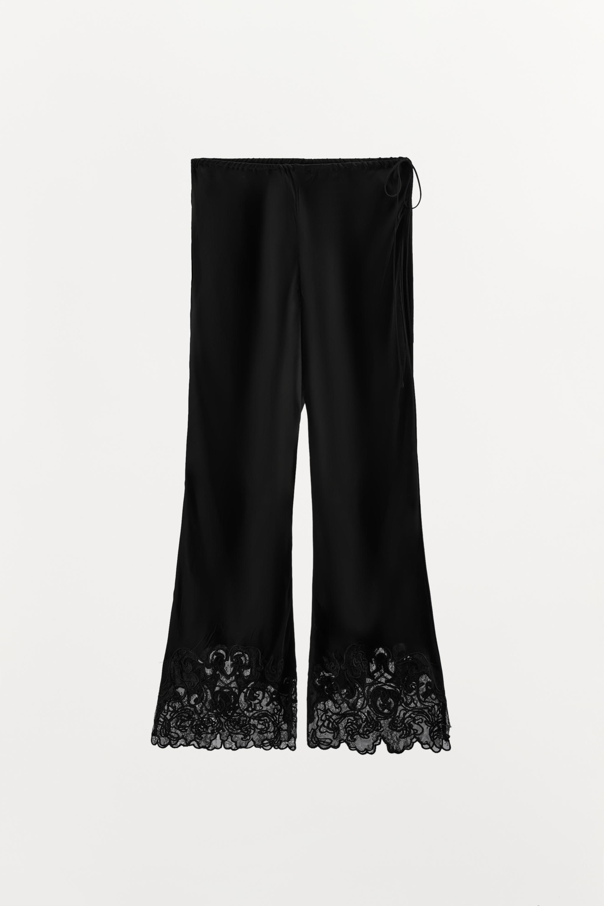 100% VISCOSE EMBROIDERED PANTS